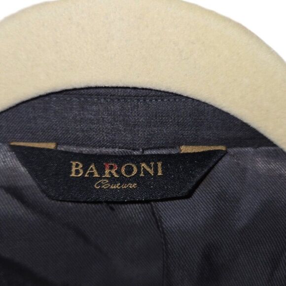 Baroni Mens Grey Wool Two Button Blazer Size 42R - Picture 3 of 6